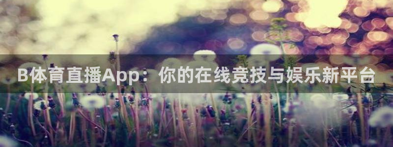乐球直播全球赛事免费高清：B体育直播App：你的在线竞技与娱乐新平台